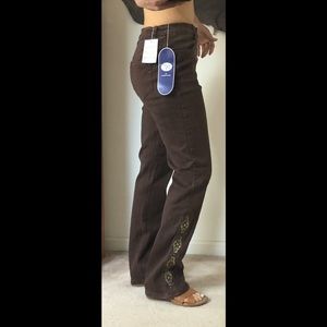 Diane Gilman Brown Stretch Denim